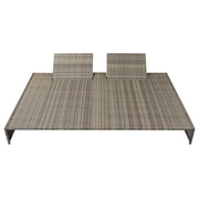 Patio Lounge Set 15 Pieces Poly Rattan Gray