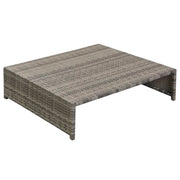 Patio Lounge Set 15 Pieces Poly Rattan Gray