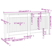 Radiator Cover White MDF 67.7"