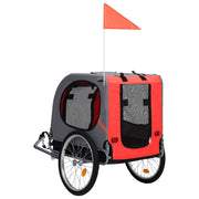 Pet Bike Trailer Red and Black