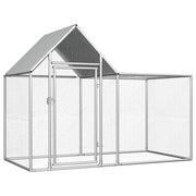 Chicken Coop 6.6'x3.3'x4.9' Galvanized Steel