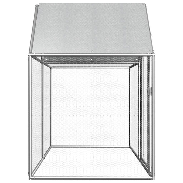 Chicken Coop 6.6'x3.3'x4.9' Galvanized Steel