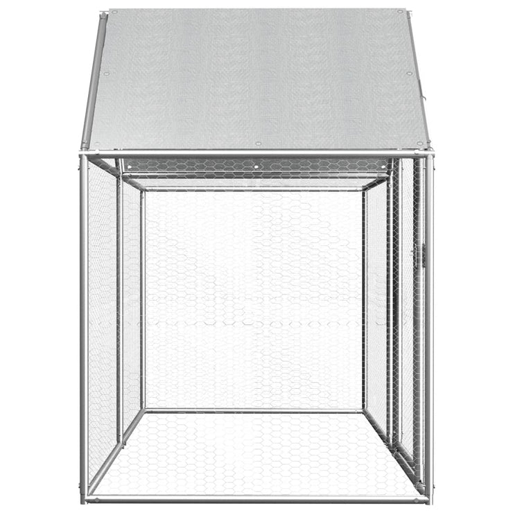 Chicken Coop 6.6'x3.3'x4.9' Galvanized Steel