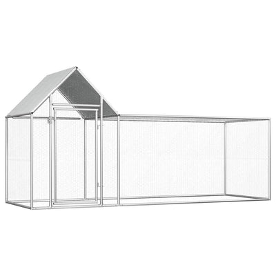 Chicken Coop 9.8'x3.3'x4.9' Galvanized Steel