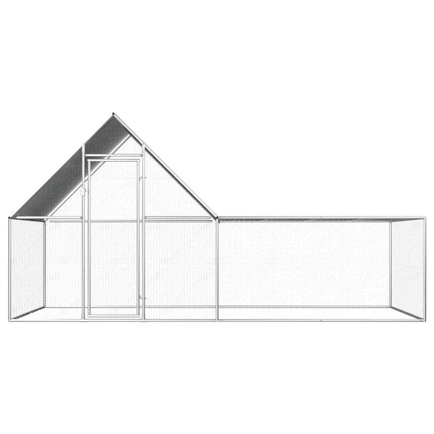 Chicken Coop 13.1'x6.6'x6.6' Galvanized Steel