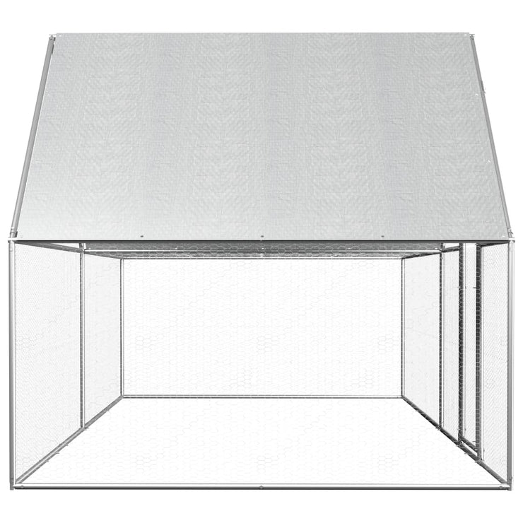 Chicken Coop 13.1'x6.6'x6.6' Galvanized Steel