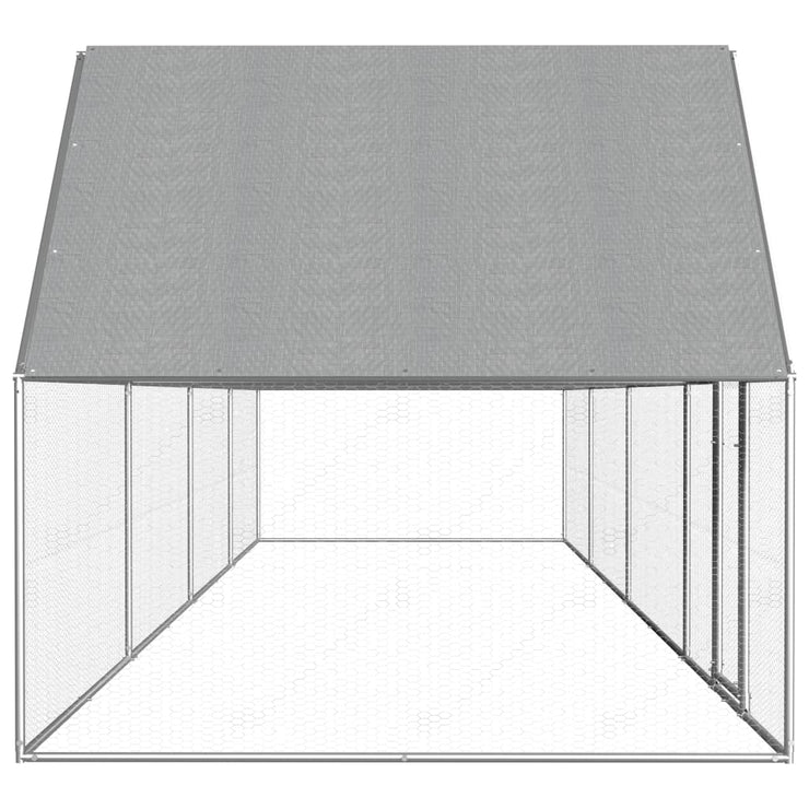 Chicken Coop 26.2'x6.6'x6.6' Galvanized Steel