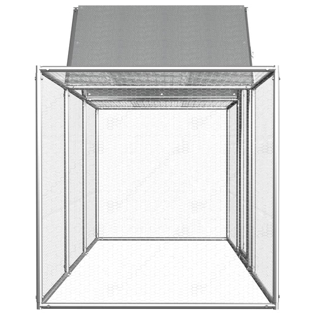 Chicken Coop 9.8'x3.3'x4.9' Galvanized Steel