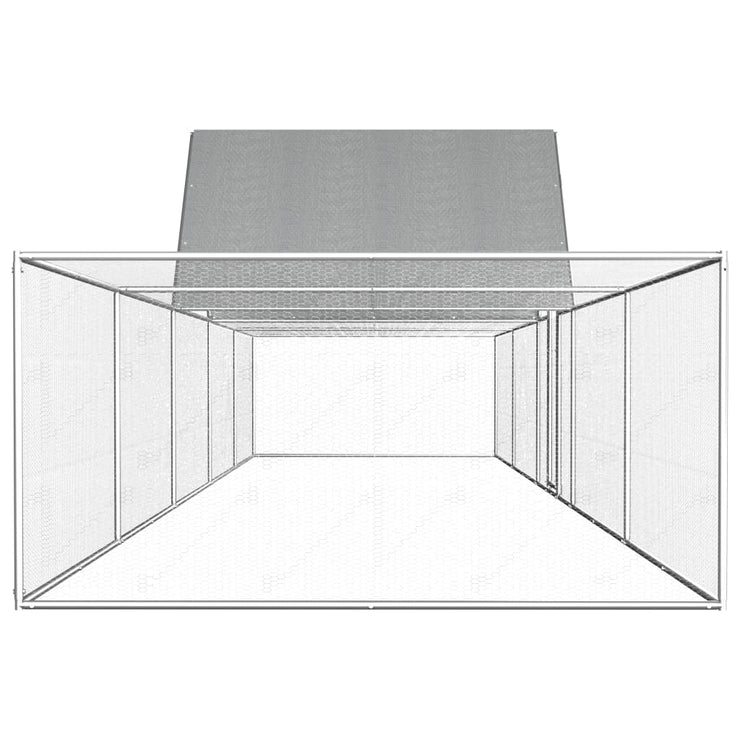 Chicken Coop 32.8'x6.6'x6.6' Galvanized Steel