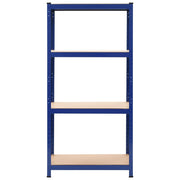 4-Layer Storage Shelf Blue Steel&Engineered Wood