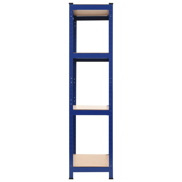 4-Layer Storage Shelf Blue Steel&Engineered Wood