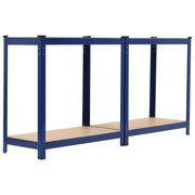 4-Layer Storage Shelf Blue Steel&Engineered Wood