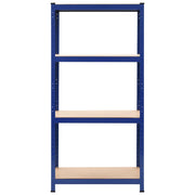 Storage Shelves 2 pcs Blue 31.5"x15.7"x63" Steel and MDF