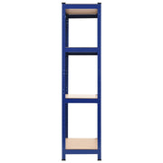 Storage Shelves 2 pcs Blue 31.5"x15.7"x63" Steel and MDF