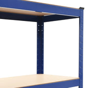 Storage Shelves 2 pcs Blue 31.5"x15.7"x63" Steel and MDF