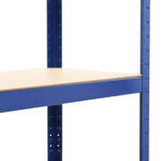 Storage Shelves 2 pcs Blue 31.5"x15.7"x63" Steel and MDF