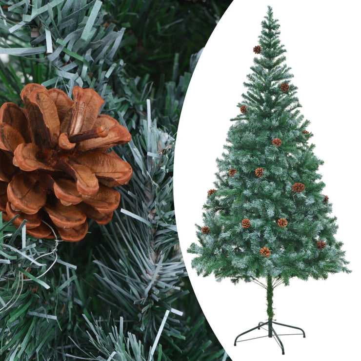 Artificial Christmas Tree with Pinecones 7 ft