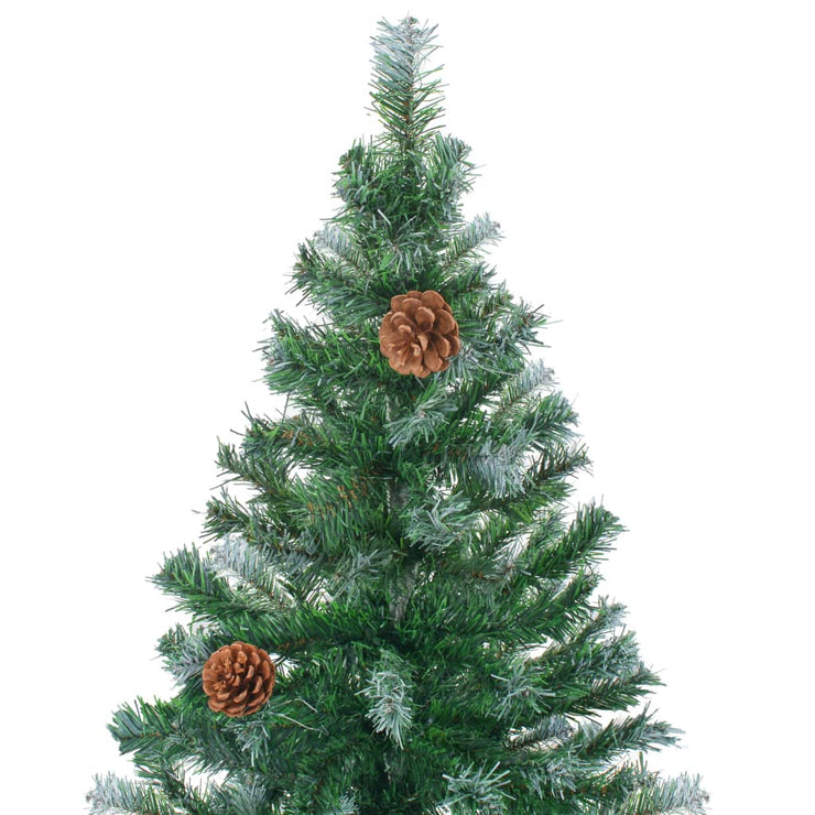 Artificial Christmas Tree with Pinecones 7 ft
