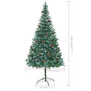 Artificial Christmas Tree with Pinecones 7 ft
