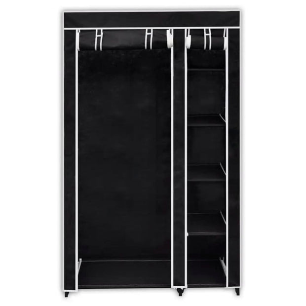 Folding Wardrobe Black 43" x 18" x 69"