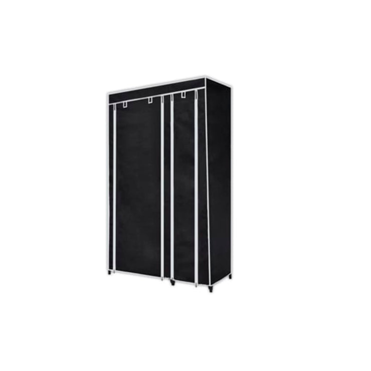 Folding Wardrobe Black 43" x 18" x 69"