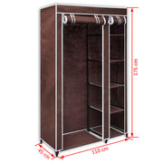 Fabric Wardrobe Brown