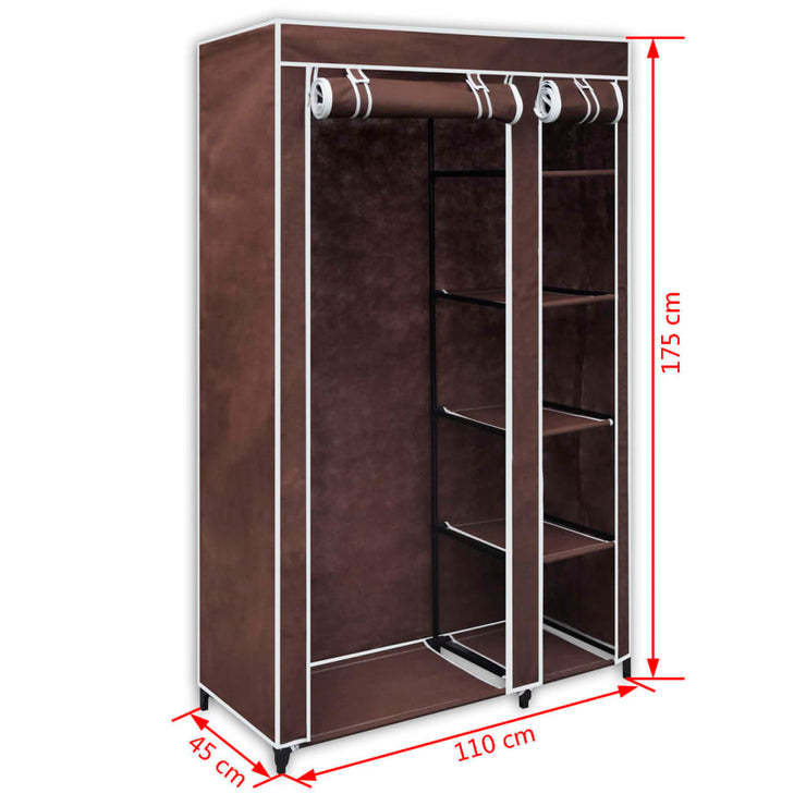 Fabric Wardrobe Brown