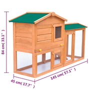 Outdoor Large Rabbit Hutch Small Animal House Pet Cage Wood