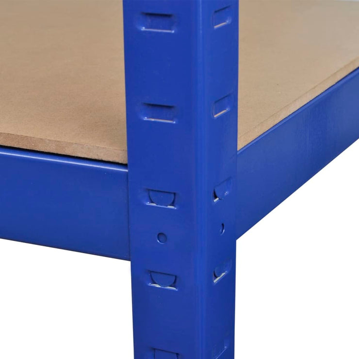 5-Layer Storage Shelf Blue Steel&Engineered Wood