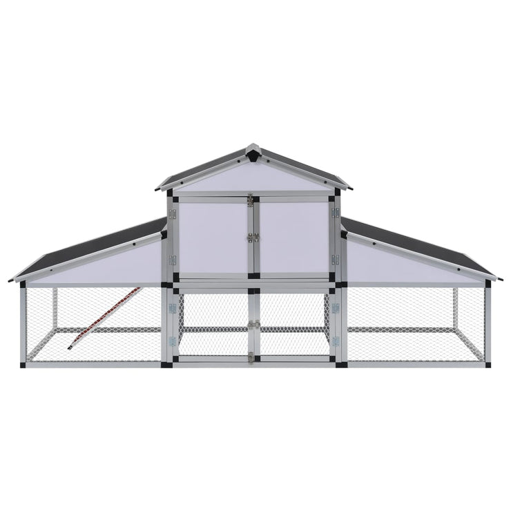 Chicken Coop with Runs and Nest Box Aluminum