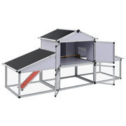 Chicken Coop with Runs and Nest Box Aluminum