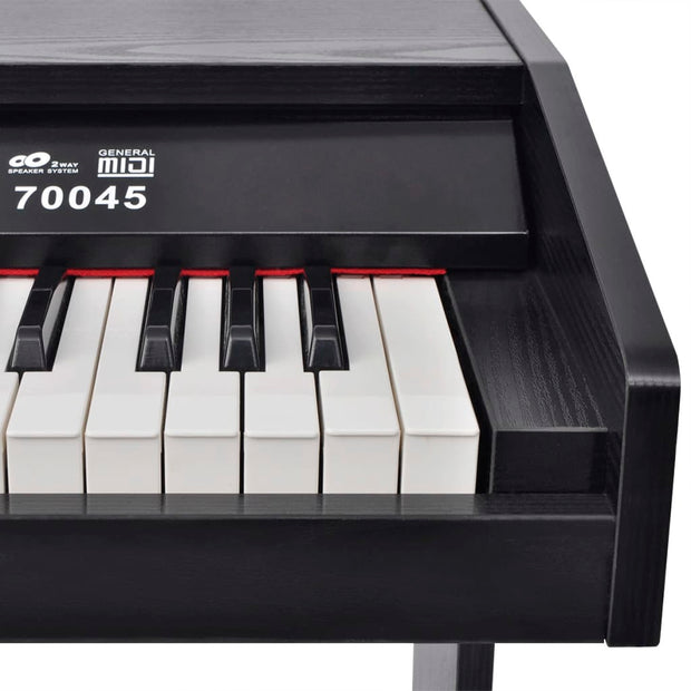 88-Key Digital Piano with Pedals Black Melamine Board