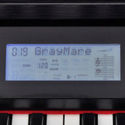 88-Key Digital Piano with Pedals Black Melamine Board