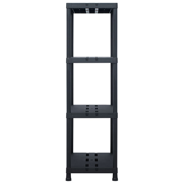 Storage Shelf Rack Black 485 lb 35.4"x15.7"x54.3" Plastic