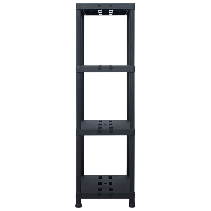 Storage Shelf Rack Black 485 lb 35.4"x15.7"x54.3" Plastic