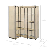 Corner Wardrobe Cream 51.2"x34.3"x66.5"