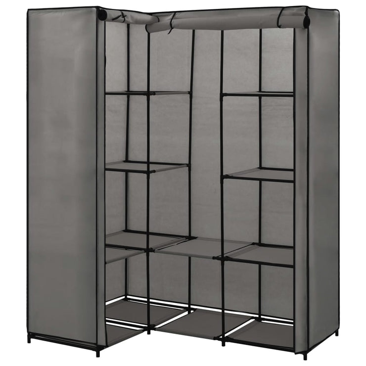 Corner Wardrobe Gray 51.2"x34.3"x66.5"