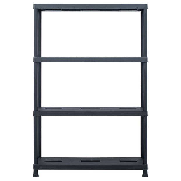 Storage Shelf Racks 2 pcs Black 485 lb 35.4"x15.7"x54.3" Plastic