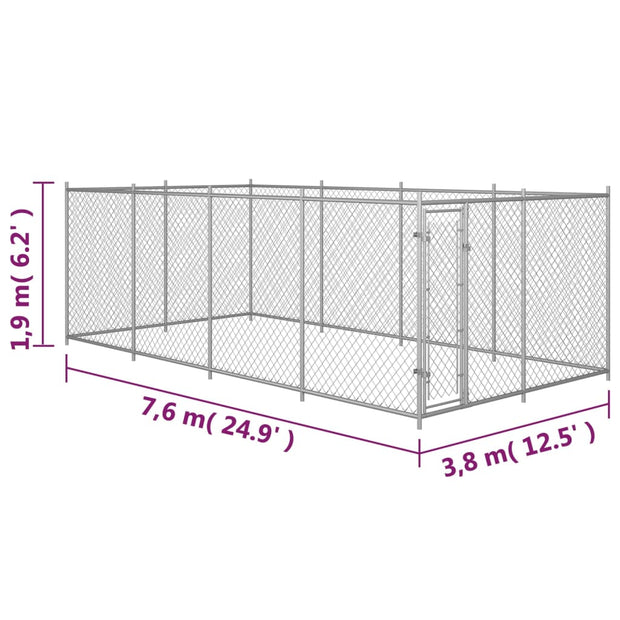 Outdoor Dog Kennel 24.9'x12.5'x6.2'