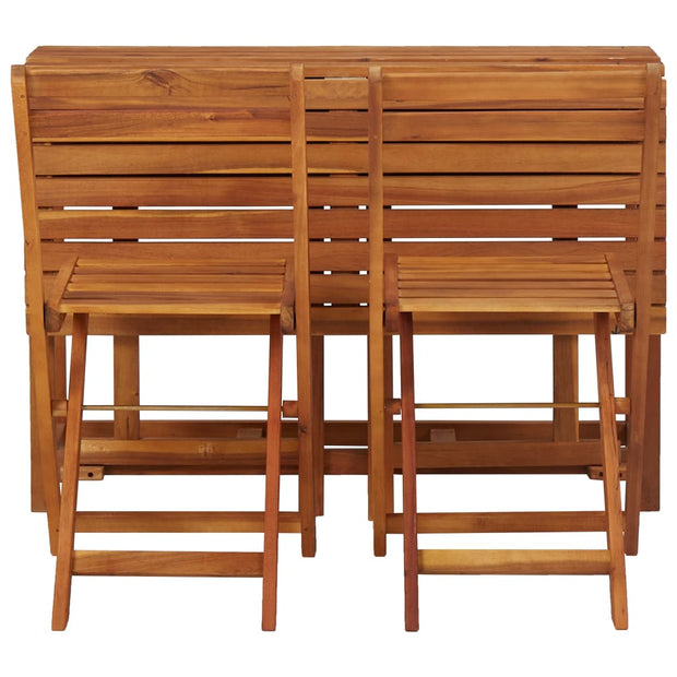 Garden Planter Table with 2 Bistro Chairs Solid Acacia Wood