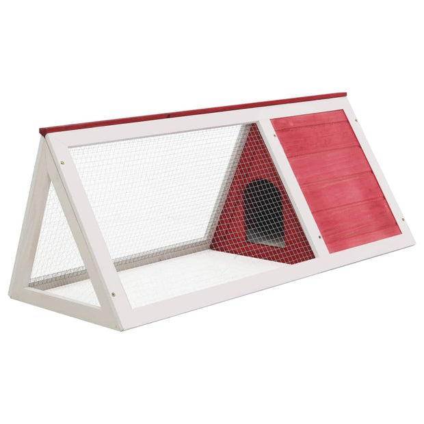 Animal Rabbit Cage Red Wood