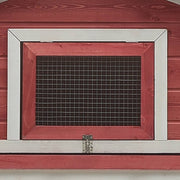 Rabbit Hutch Red 122"x27.6"x34.3" Solid Pine & Fir Wood