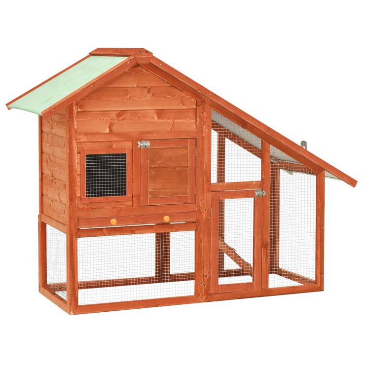 Rabbit Hutch 55.1"x24.8"x47.2" Solid Firwood