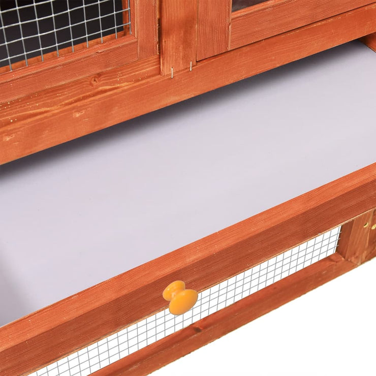 Rabbit Hutch 55.1"x24.8"x47.2" Solid Firwood