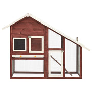 Rabbit Hutch Mocha and White 55.1"x24.8"x47.2" Solid Firwood