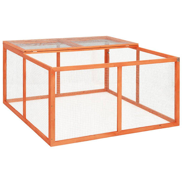 Rabbit Hutch 48.8"x47.2"x23.6" Solid Firwood