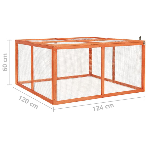 Rabbit Hutch 48.8"x47.2"x23.6" Solid Firwood