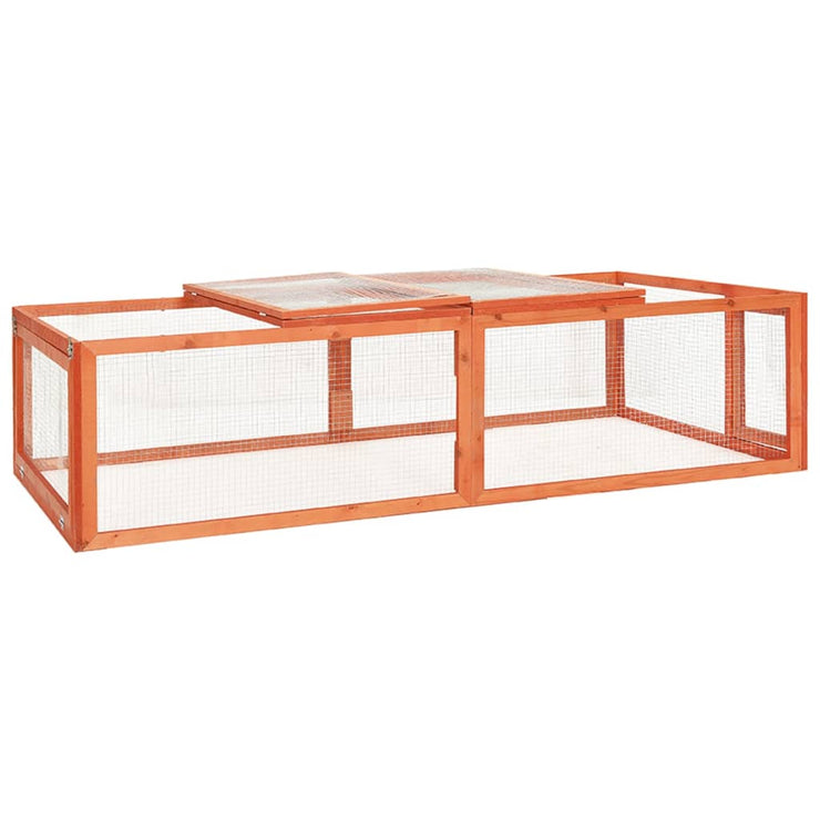 Rabbit Hutch 72"x35.4"x18.1" Solid Firwood