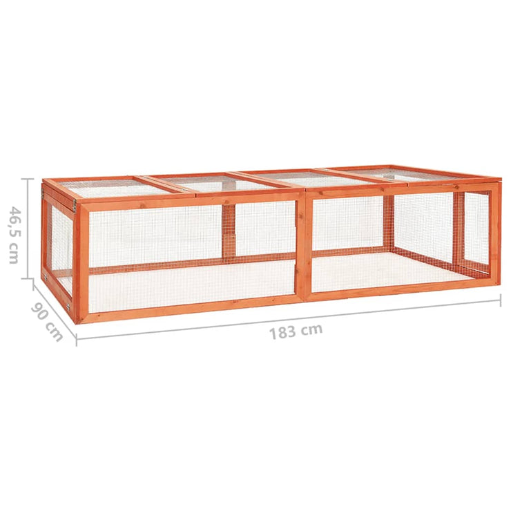 Rabbit Hutch 72"x35.4"x18.1" Solid Firwood