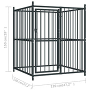 Outdoor Dog Kennel with Roof 47.2"x47.2"x59"